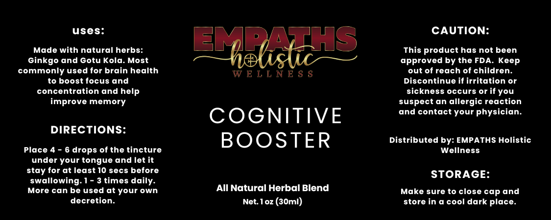 Cognitive (Brain) Booster Tincture - brain health, focus, concentration, memory
