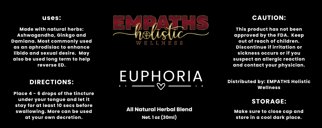 Euphoria (Hormone Booster) Tincture - aphrodisiac, libido, erectile dysfunction