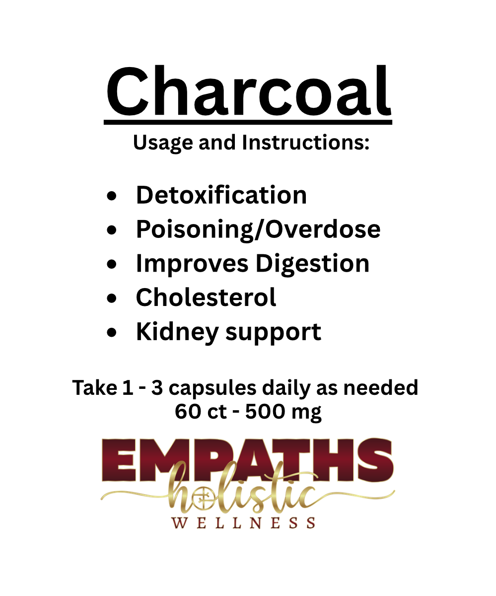 Activated Charcoal Capsules - digestion, detoxifying, poisoning